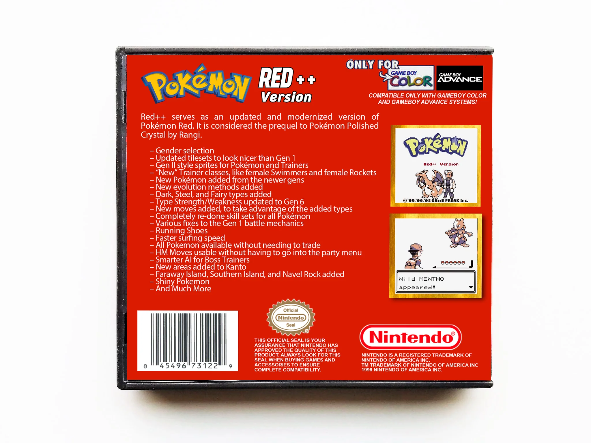 Pokemon Red++  (Gameboy Color GBC) - Image 2