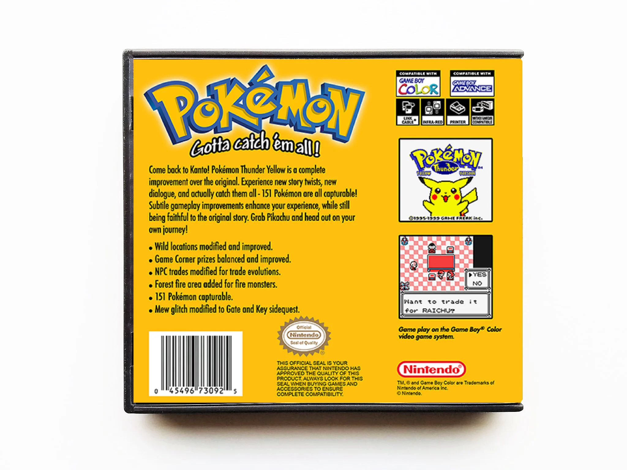 Pokemon Yellow Thunder  (Gameboy GB) - Image 2