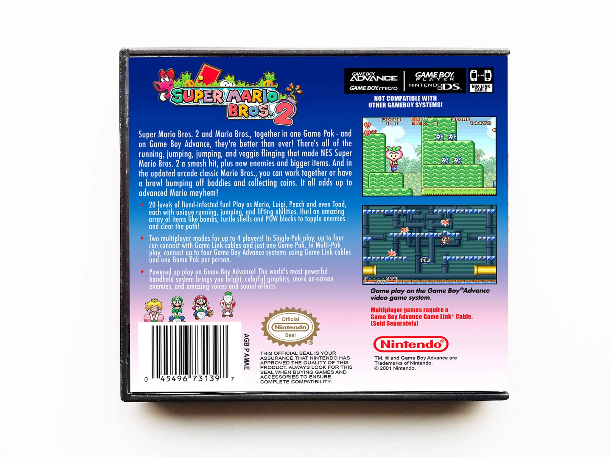 Super Mario Advance (Two Games in One  - Gameboy Advance GBA) - Image 2
